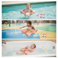 Underarm Swim Collar Adjustable Inflatable Baby Buoyant Collar with Toys Baby Pool Buoyant Collar Stable Infant Swim Instructor