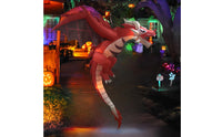 Inflatable Dragon with LED Glowing Inflatable Dragon with Lights Outdoor Halloween Decoration for Yard