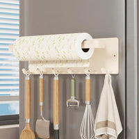 Pantry Roll Holder Made of Carbon Steel for Kitchen Wall or Fridge, Dispensing Paper Towel for Use