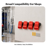 4 Pieces Slotted Red Floor Mat Clip Corrosion-Resistant Car Mat Holder Clip Vehicle Accessory Removable Non-Slip