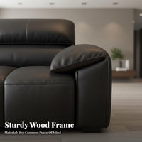Elephant Ear Sofa Italian Minimalist Design Sofa with Pillow-Top Armrests Genuine Leather Living Room Furnishing for Homeowners, Families, Lounge Area
