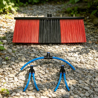 Multi-Outlet Water Fed Pole Brush Dense Bristles Solar Panel Cleaning Brush Connector Fitted Tubed