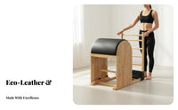 Core Strengthening Pilates Ladder Barrel High-Density Foam Padding Pilates Arc Barrel Adjustable Wood Exercise Ladder Ergonomic Design for Stretching Lovers, Postpartum Women, Office Workers, Gym, Rehabilitation Center, Living Room