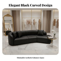 Curved Couch Light Luxury design Curved Settee Retro-Inspired Sofa for Apartment Dwellers, Interior Designers, Reception Area, Boutique, Living Room