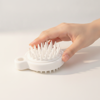 Japanese Scalp Massager Shampoo Brush Silicone Head Scrubber for Hair Care and Meridian Stimulation