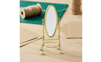 1:12 Scale Floor Mirror Realistic Design Dollhouse Clothes Rack Mirror Small Size