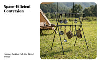 Portable Tripod Hanging Rack with Hooks | Foldable, Camping Hanging Rack with Hooks, for Campsite