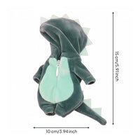 OB11 Animal Outfit Handmade Dinosaur Doll Costume Zipper Closure Soft Doll Jumpsuit for Hobbyists