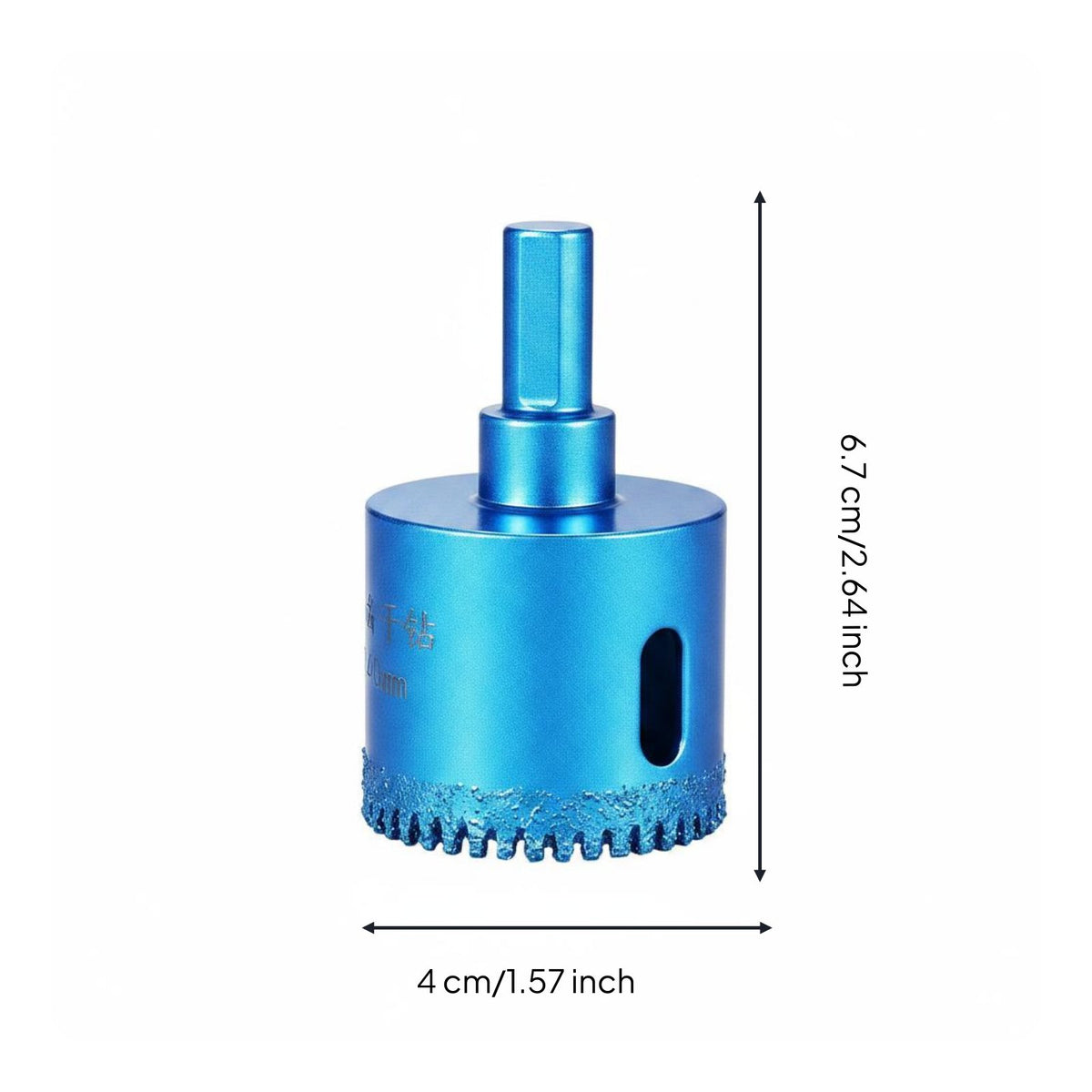 3 Pieces Dry Drilling Serrated Hole Saw Bit Long-Lasting Diamond Core Drill Bit Clean Holes Diamond Hole Saw Chip Removal for Renovation, Construction