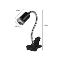Timed Dimming Switch Clamp Basking Lamp Reflective Interior Gooseneck Basking Lamp Metal Body UK Plug for Reptiles, Pets