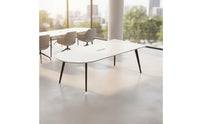 Wired Conference Table Concealed Wiring Oval Conference Table White Office Furniture