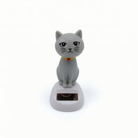 Cute Solar Dancing Cat Adorable Solar Bobblehead Lightweight Dancing Cat Figure Playful for Office Desk