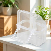 Parrot Feeder Food Trough with Spill Avoidance Design, PP Material External Mount Bird Feeder Food Cup for Cockatiel Finch and Lovebirds Cage