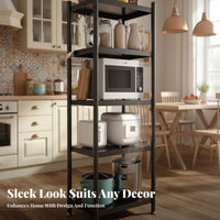 Multi-Tier Kitchen Rack Standing Design Multi-Tier Appliance Rack Space Saving Microwave Oven Stand for Renters, Small Areas, Pantry, Dining Room