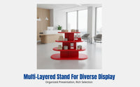 Bank Display Stand, Multitier Island Promotion Table, Gift Display Rack, Easy Assembly, Mall, Shop