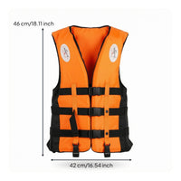 High-Visibility Foam Life Vest Zip-Front Life Vest with Buckles Universal Personal Flotation Device Sleeveless for Boaters, Anglers, Boating