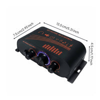 Compact Design 12V Car Audio Amplifier LED Indicator Light 2 Channel Stereo Amplifier Home Audio Power Amplifier for Desktop