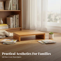 Single-Step Wooden Stool Multi-Purpose Footrest Ergonomic Support for Children