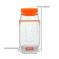 BPABPA-Free Salad Jar with Compartment Stain-Resistant Food Container Clear Reusable for Commuters, Office