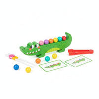 Fine Motor Wooden Bead Game with Tweezers Matching Clip Bead Game Educational Sorting Board Preschool for Preschoolers, Toddlers, Homeschool, Classroom, Playroom