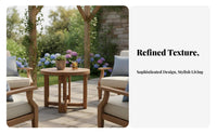 Waterproof Round Pedestal Table Modern Design Round Tripod Table Sturdy Construction outsidedoor Furniture adaptable Use for Hospitality Business Owners, Homeowners, Garden, Balcony, waterside, Living Room