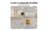 Curved Modular Sofa Irregular Shape Curved Sectional Seating Creative Design Commercial Furniture for Visitors, Adults, Waiting Room, Lobby, Apartment