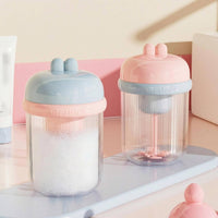 Cylindrical Electric Foaming Cup Ribbed Electric Foam Foamer Domed Lid Facial Foam Foamer Raised Buttons