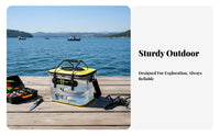 Foldable Fishing Pail Breathable Mesh Lid Foam Material Fishing Pail Transparent Foam Material Catch Pail Aerator Pump Hole
