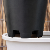 15 Large Plant Pots, 32cm Round Heavy Duty Outdoor Planter, Breathable Garden Pots with Drainage Holes for Flowers & Shrubs