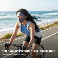 Protection Facekini Lightweight Full Face Sun Face Covering Cooling Ice Silk Face Cover Elastic Ear Loops Ice Silk Cooling Face
