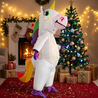 Inflatable animal Costume Tail Mythical Horse Character Costume Front Zipper for Adults