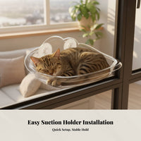 Cat Sunbathing Shelf Traceless Removal Window Mounted Cat Bed Soft Shape Pet Supplies for Balcony