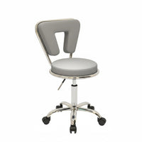 Rolling Caster Wheels Adjustable Swivel Seat with Backrest Modern Minimalist Design Adjustable Swivel Stool U-backBack Padded Cushion Mobile Seating Stable Load-Bearing for Beauticians Artists, Kitchen, Beauty Salon, Dental Office Medical Office