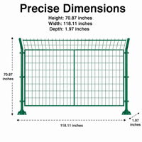 Low Carbon Steel Highway Fencing Panel, Dip Coated Security Fence, 60x60mm Mesh, 3-5mm Wire Road Barrier Panel