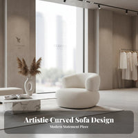 Light Luxury Aesthetic Curved Sectional Couch Creative Form Curved configurable Lounger Modern Minimalist design Reception Seating plushLike Comfort for Business Owners, Interior Designers, spa salon, Boutique, Lounge Area, Bedroom