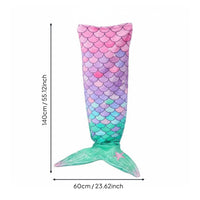 Mermaid Sleeping Bag Warm and Comfortable Mermaid Tail Blanket Skin Friendly fishes Scale Pattern Blanket for Girls, Lounging
