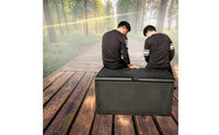 Patio Storage Box Rattan-Look Outdoor Storage Box Lockable for Yard, Balcony, Terrace