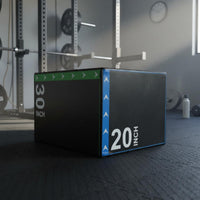 Rectangular 3-in-1 Foam Plyo Box Polished Outer Cover Plyo Box Arrow Graphics Fitness Equipment