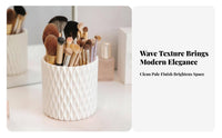 360-Degree Rotation Lidded Rotating Brush Cylinder particulateproof Rotating Brush Holder with Lid Multi-Compartment Makeup Organizer Space-Saving for cosmetic aficionados, Women, Teenagers, Desktop, Dressing Table, Vanity Table, Bedroom