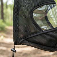 Dog Guard Hood Clear Vision Mesh Dog Face Guard Full Visibility Barbed Grass Awns Protection Hood for Hiking, Outdoor, Post-Surgery