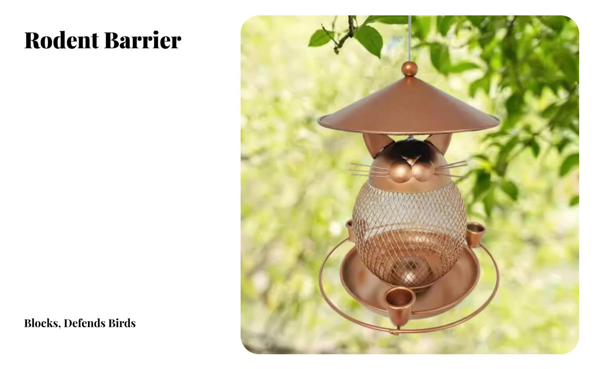 Hanging Outdoor Birds Feeder Rainproof Metal Weather-Resistant for Gardeners, Outdoor, Garden, Balcony