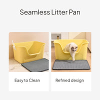 Semi-Enclosed Splash-Proof Cat Litter Box for Large Cats
