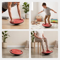 Balance Board with Handles Grip Round Balance Portable Wobble Board with Handles for Central Strength Training, Rehabilitation
