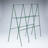Greenhouse Garden Trellis for Climbing Plants and Raised Bed, Triangular Plant Support for Cucumber, Green PVC Coated Metal Trellis