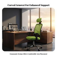 Breathable Mesh spine Reclining Office Chair with Footrest Height Adjustable rotating Seat Ergonomic Design Seating Furniture Quiet Rolling casters for telecommuting Workers, managers, Students, Workstation, Study Room, Gaming Setup