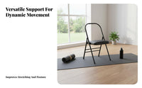 Alignment-Focused Practice Chair Foldable Traditional Auxiliary Chair Portable Stretching Exercise Assistance Stool for Beginners, Seniors, Home Gym