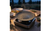 Black Speckled Grill Pan Light Wood Handles Aluminum Alloy Grill Pan Cookware Shallow Rim Even-Heating for Gas Cooktop