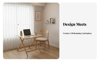 Foldable Design Collapsible Computer Desk Space-Saving Square Trestle Stand Multi-Purpose Folding Table Portable for Families in Small Homes, Apartment Dwellers, Street Vendors, Dorm Room, Bedroom, Home Office, Outdoor