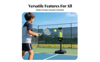 Lightweight Tennis Racket with Rebound Ball Portable Solo Tennis Practitioner Set Non-Slip Grip for Children, Beginners, Backyard, Park