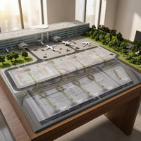 Model Airplane Display Base Premium Airport Diorama Accurate Airport Diagram Sheet for Hobby Rooms